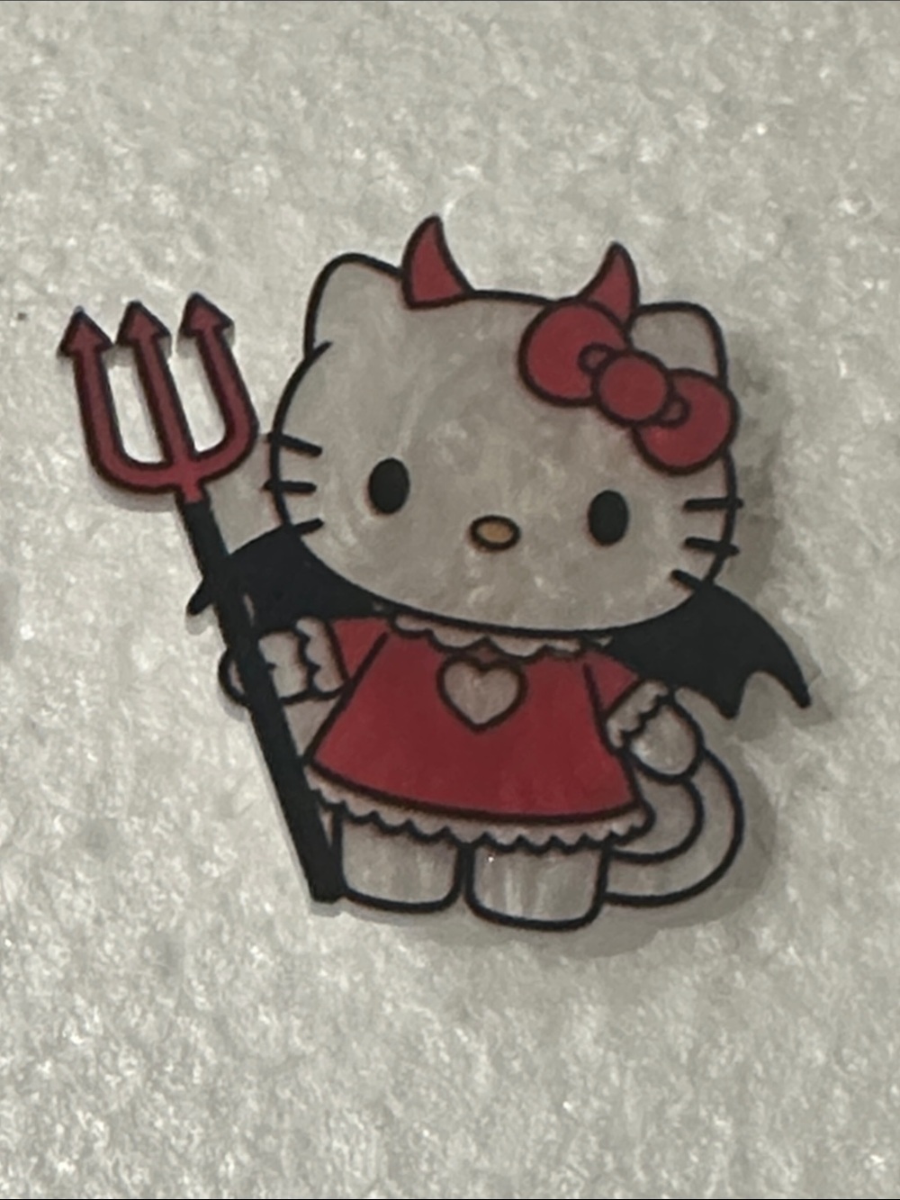 Hello Kitty Devil Costume Enamel Pin in Red and Black